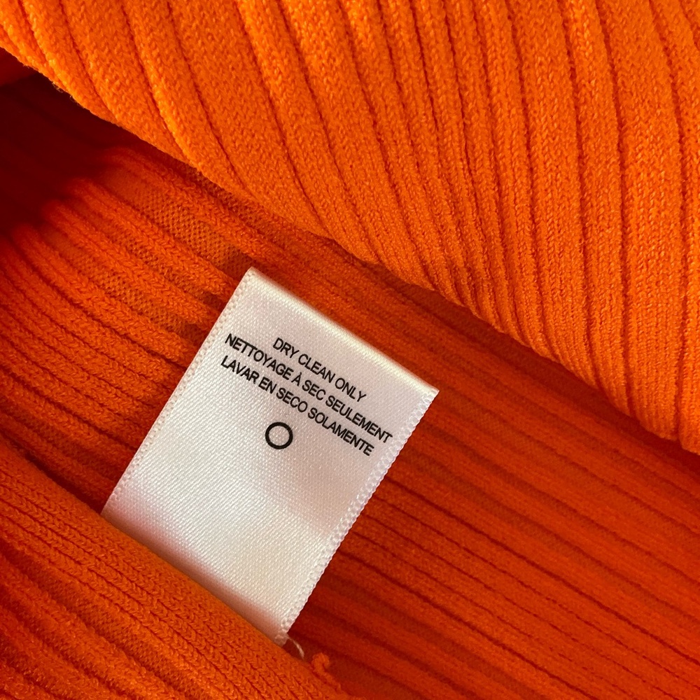 Frame Women’s Orange Ribbed Cit Out Sleeveless Top L - Picture 8 of 15